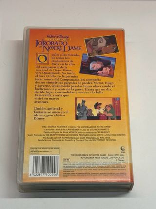 VHS El Jorobado de Notre Dame de Disney