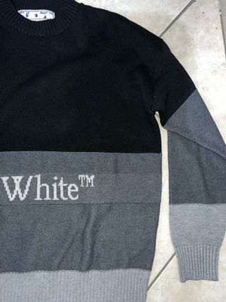 Maglione Off-White Nero e Grigio