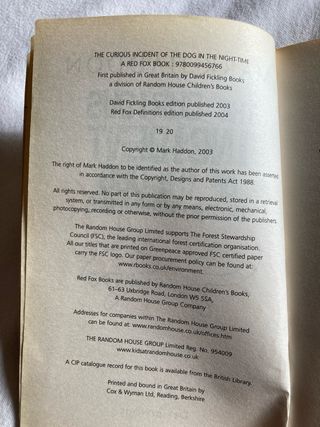 The Curious Incident of the Dog in the Night-Time