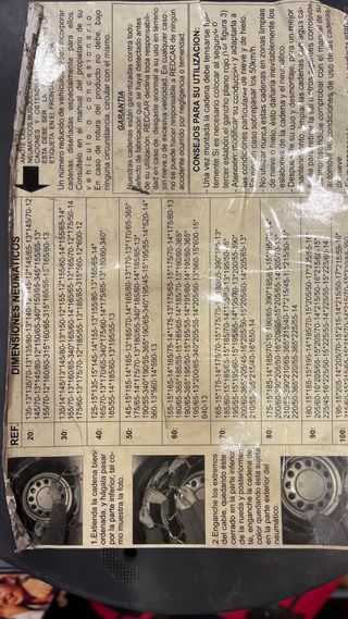 Cadenas Nieve Rombo Reforzadas Talla 80