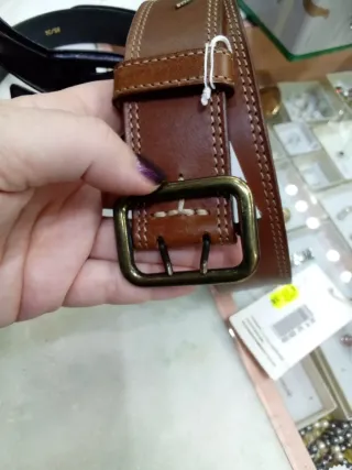 Cintura Armani pelle marrone e nera