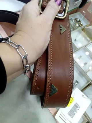 Cintura Armani pelle marrone e nera