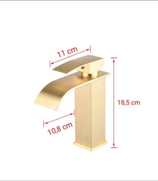 Grifo Monomando de lavabo dorado nuevo baño