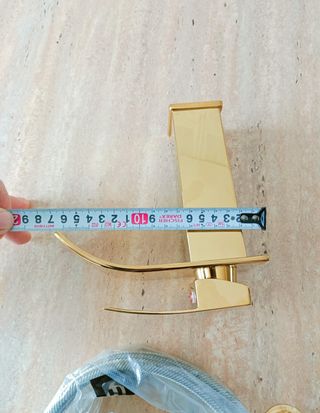 Grifo Monomando de lavabo dorado nuevo baño
