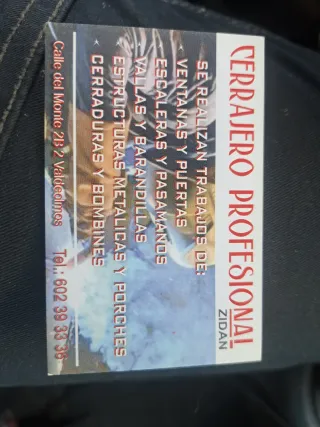 Cerrajería en general