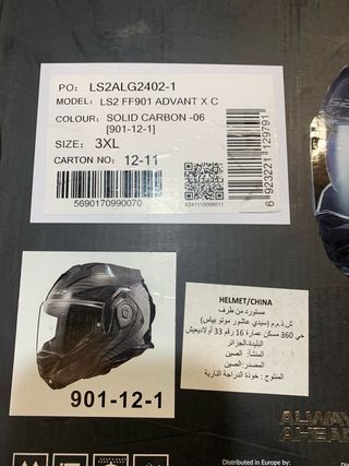 Casco LS2 FF901 Advant X Carbono 3XL (65-66cm)