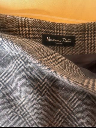 Falda MIDI cuadros vintage