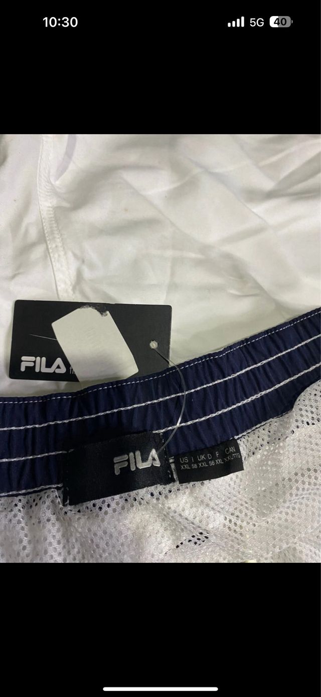 Costume Fila Bianco Nuovo Tag L