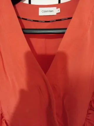 Camicia Calvin Klein donna arancione/rossa