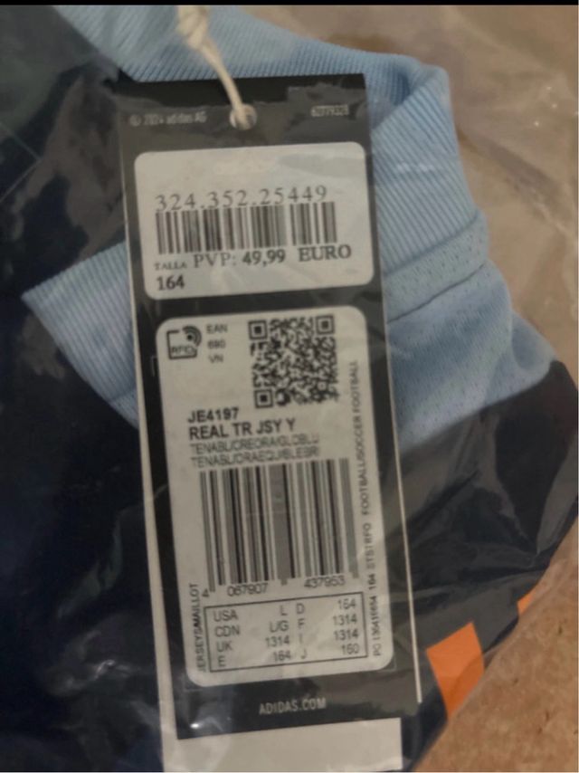 Camiseta Entrenamiento Real Madrid Adidas