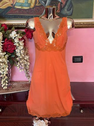 Sottoveste vintage anni '70 arancione
