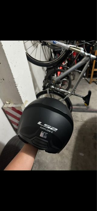 Casco Jet LS2 Airflow II Talla M Negro