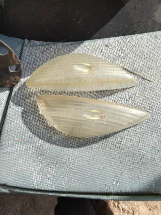 Pilotos de cristal ámbar