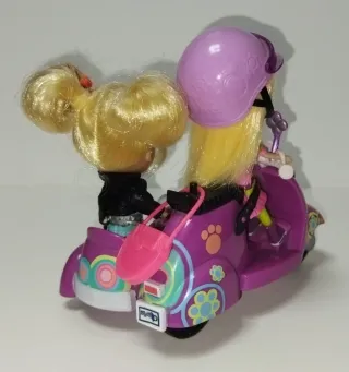 2 muñecas Pet Shops con Moto y Sidecar