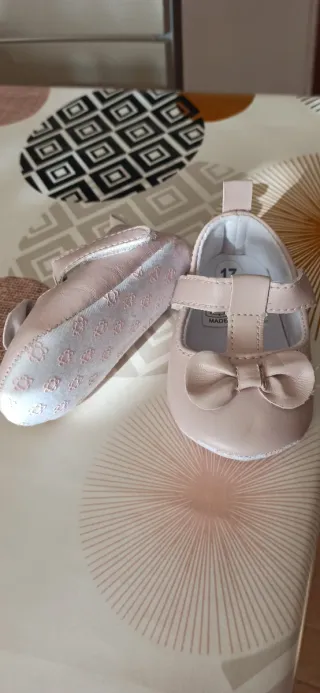 Scarpine bimba rosa e argento