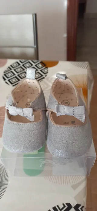 Scarpine bimba rosa e argento