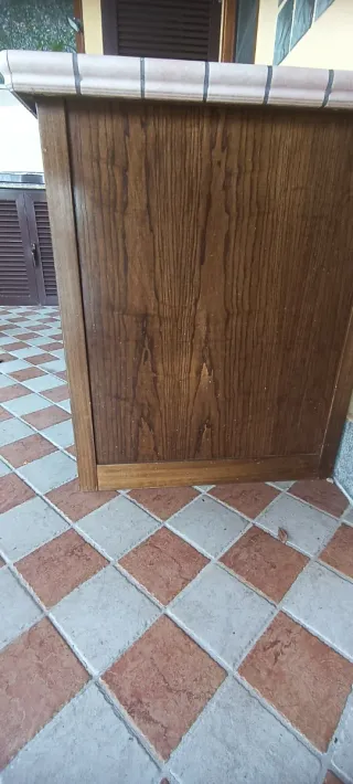 Piano lavoro rivestito ceramica e pietra