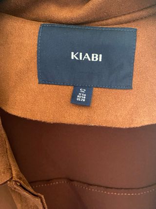Chaqueta Kiabi ante marrón talla 56 Burdeos.