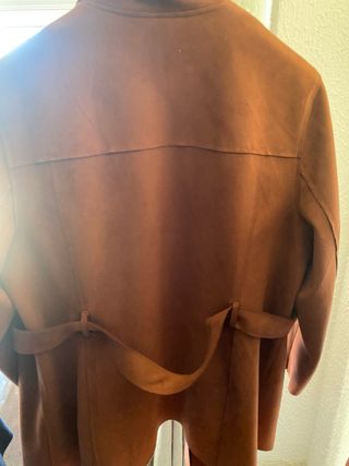 Chaqueta Kiabi ante marrón talla 56 Burdeos.