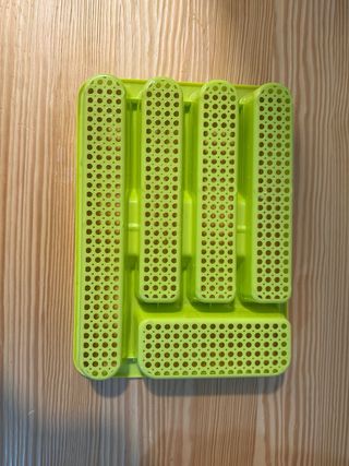 Organizador cubertería cajón verde