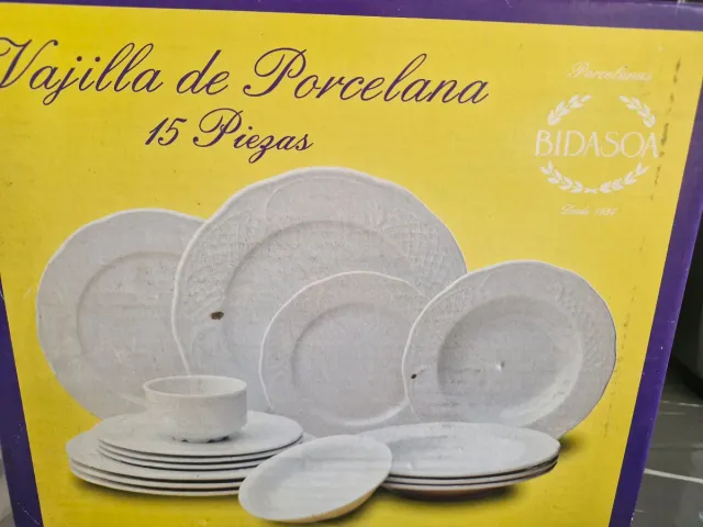 Vajilla Bidasoa Porcelana 15 Piezas