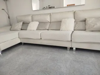 Sofá 6 plazas polipiel alta gama.