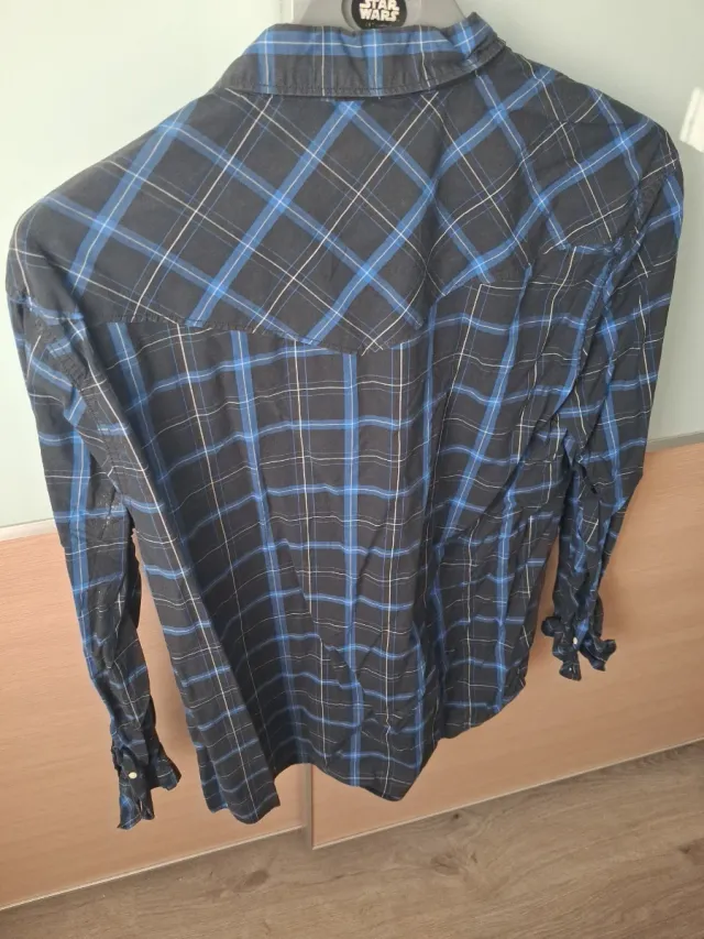 Camicia Levi's a quadri blu e nero Taglia L