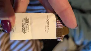 Camisa de rayas marrón y rosa