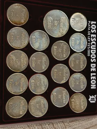 Colección Escudos de León Plata 925/000 , 75,50 gr