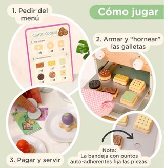 Tienda de galletas de madera para niños