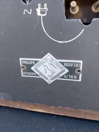 Radio a valvole Philips S.A.I. n.166