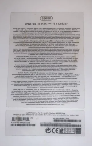 iPad Pro 11 para piezas - 256GB (2018)