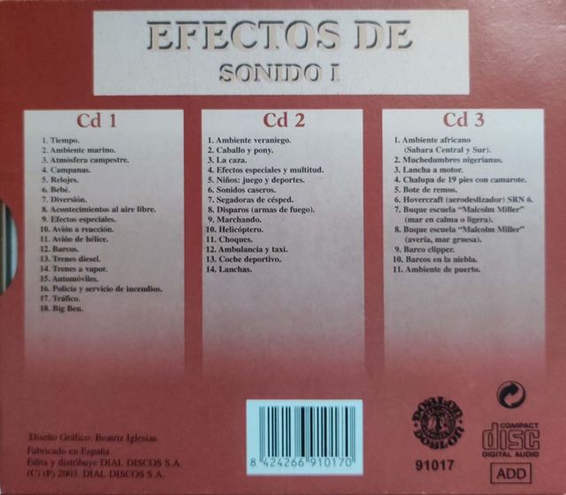 6 CDS con 79 efectos de sonido I & II