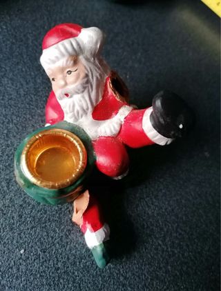 Set 6 Portacandele Babbo Natale Ceramica