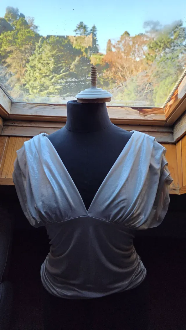 Top plateado Balizza