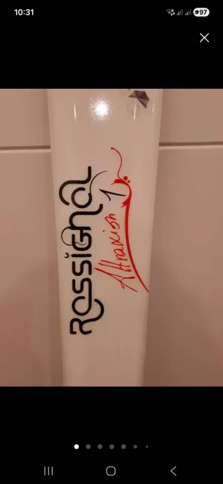 Esquís Rossignol Alltrack con fijaciones y bastone