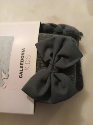 Meias Calzedonia com Laço Cinza