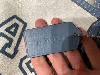 Borsa shopper Coach monogram beige e blu