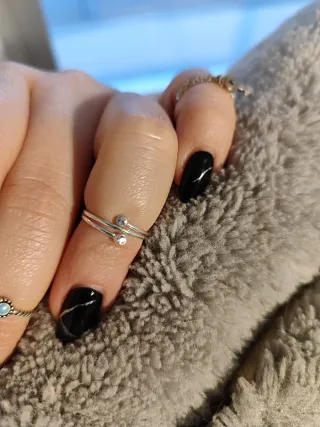 Anillo Midi Plata Ley S925 Cruzado