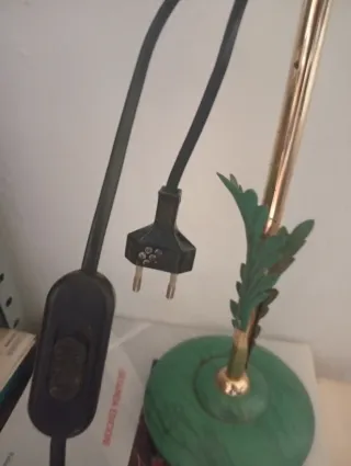 Lámpara de mesa Vintage estilo Hollywood Regency.