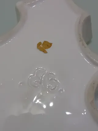 Piattini decorativi natalizi oro e bianchi