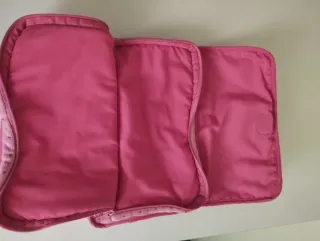 Neceser infantil rosa y portadocumentos