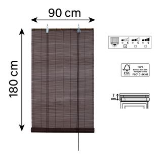 Estor enrollable de bambú