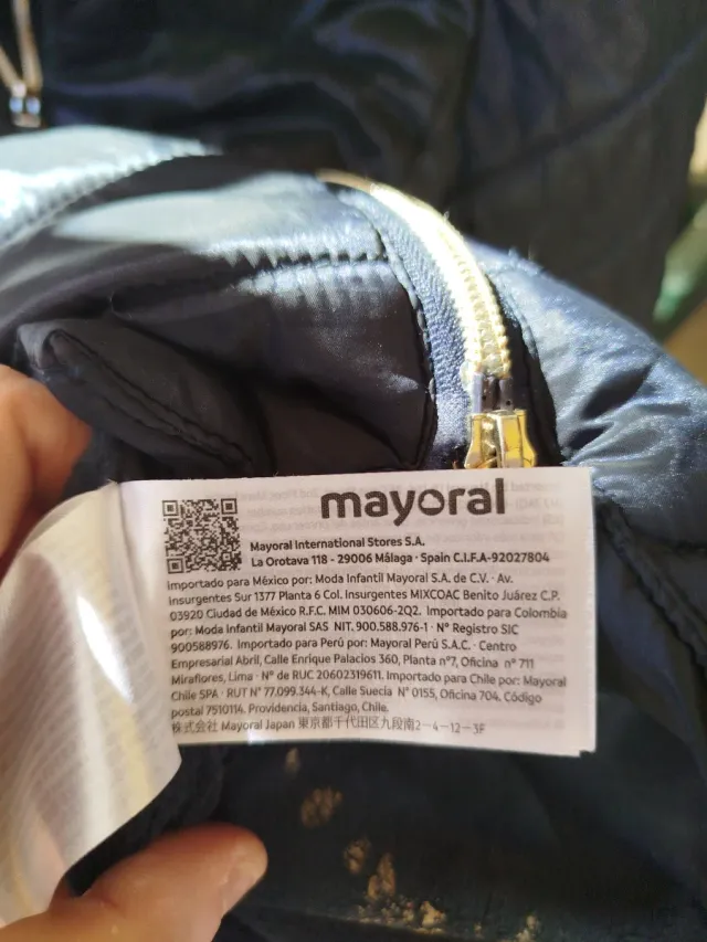 Abrigo Mayoral niña azul marino talla 12