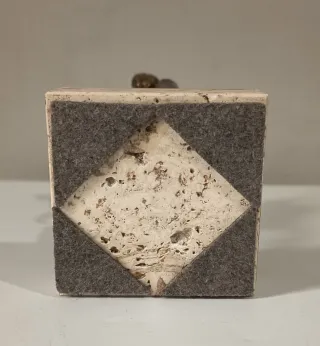 Scultura in bronzo  "Discobolo" su base in marmo