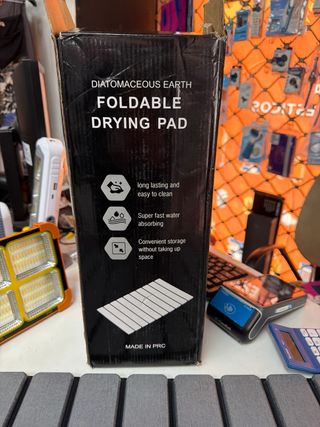 Alfombra Baño Diatomeas Plegable Gris