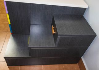 Mueble Cama Juvenil con Cajoneras de Colores