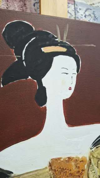 Cuadro decorativo mujer estilo oriental