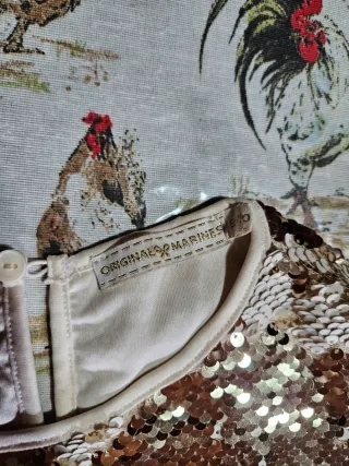 Vestito bambina paillettes oro Natale