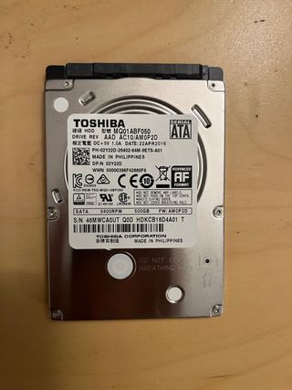 Hard Disk Toshiba 500GB MQ01ABF050 SATA